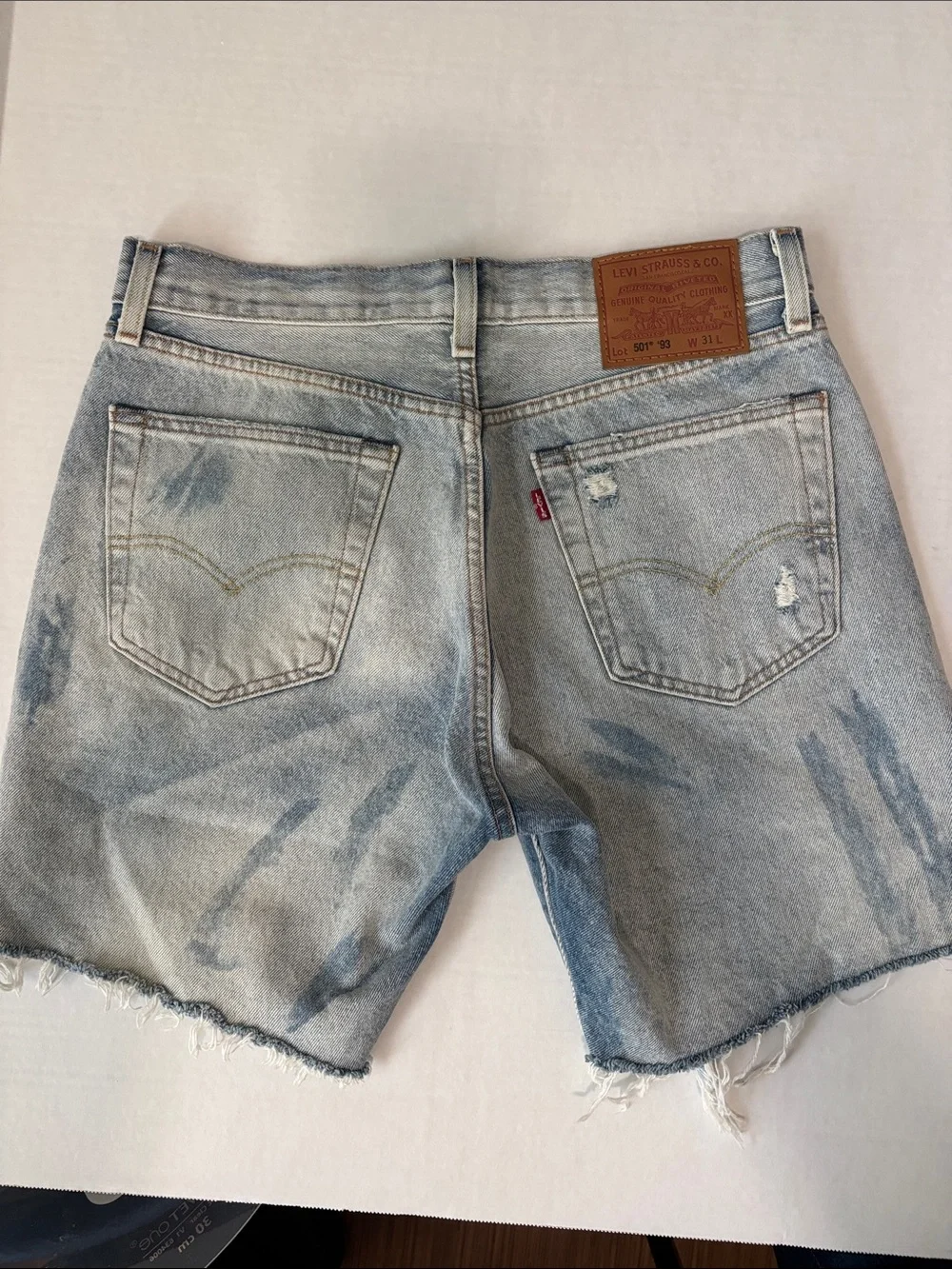 Levi’s 501 ’93 Distressed Denim Shorts Men’s W31 NWT
